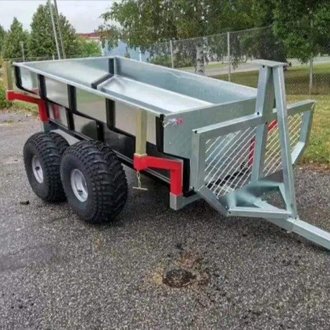 Remorquage-Behind Tracteur Transport ATV Remorque Chariot Jardin Vélo Remorque Moto & ATV Remorques