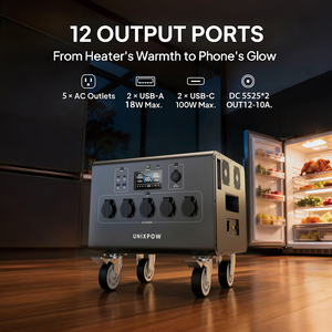 Générateur Solaire Portable OEM 6000W 6092.6Wh à Onde Sinusoïdale Pure avec MPPT, Station d'Énergie pour la Maison, la Sauvegarde et les Urgences - Product Image 3