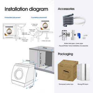 2026 Best-Selling <strong>Dishwasher</strong> Counter Top 8-Place Setting Smart Home Use Automatic Residue Removal Dual-Layer Spray DZC Q8-Max - Product Image 4