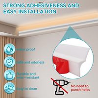Plinthe moderne blanche en TPE souple Décoration de plafond Apprêt étanche à l'humidité Ligne décorative