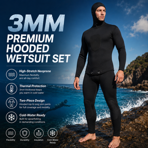 Traje de Neopreno de Alta Calidad de 3mm con Camuflaje, Conjunto de 2 Piezas para Buceadores Profesionales - Product Image 4