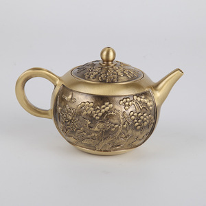 Brass Welcoming Pine Tree, Copper Wine Pot, Copper Crafts, Teapot, Kung Fu <b>Tea</b> Ceremony Copper <b>Kettle</b>, Small Water Dropper, - Product Image 1