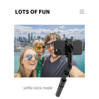Trépied télescopique pliable portable mini perche à selfie sans fil avec télécommande, en alliage d'aluminium extra long de 1060 mm, L12