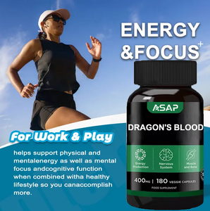 Cápsulas de Extracto de Sangre de Dragón para Adultos, Marca Privada OEM, 500 mg, Grado Alimenticio, Certificación Halal, Apoyo Energético - Product Image 2