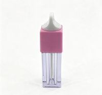 Envases al por mayor para aceite labial cuadrado, tubos de brillo labial con etiqueta personalizada y tapa de rosca con brocha