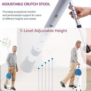 Bastón para caminar con asiento, taburete de bastón portátil con asiento, bastón plegable para caminar, <span class=keywords><strong>silla</strong></span> de bastón ajustable para personas mayores - Product Image 5