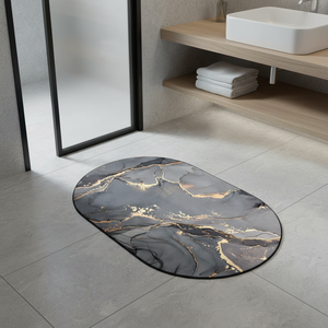 <span class=keywords><strong>Tapis</strong></span> de bain super <span class=keywords><strong>absorbant</strong></span>, antidérapant, en diatomite, ovale, pour la maison, l'hôtel, <span class=keywords><strong>tapis</strong></span> de salle de bain - Product Image 2