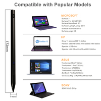 Pensil Stylus Logam Magnetik Khusus untuk Microsoft Surface Pro 3/4/5 Sensitif Tekanan Pengisian Daya Tipe-C Daya Tahan Baterai 12 Jam