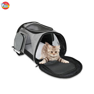 Kedi sırt çantası orta kediler ve küçük köpekler için genişletilebilir evcil hayvan taşıyıcı nefes katlanabilir ve yumuşak kedi seyahat çantası için açık - Product Image 4