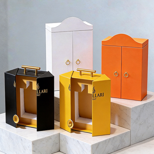 Boîte en carton rigide écologique <span class=keywords><strong>à</strong></span> double porte avec poignée, personnalisable pour l'impression et la conception, idéale pour <span class=keywords><strong>les</strong></span> souvenirs, <span class=keywords><strong>les</strong></span> cadeaux VIP et <span class=keywords><strong>les</strong></span> emballages haut de gamme - Product Image 1