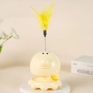 Jouet pour chat moderne et écologique, amusant, avec plumes, interactif, en forme de pieuvre, baguette de chat, jouet de puzzle - Product Image 6