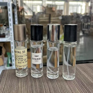Hot <b>Empty</b> Cylinder <b>Glass</b> Spray <b>Bottle</b> 10ml 15ml Crimp Black Cap <b>Glass</b> Perfume <b>Bottles</b> - Product Image 2
