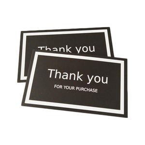 Logotipo personalizado <span class=keywords><strong>de</strong></span> alta calidad Tarjeta <span class=keywords><strong>de</strong></span> visita impresa a todo color Varias formas Tarjetas <span class=keywords><strong>de</strong></span> felicitación 'Gracias' con comentarios positivos - Product Image 1