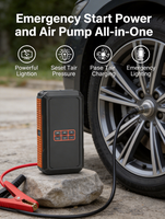 Démarreur de secours multifonction 5 en 1 avec pompe à air et lumière SOS 10000mAh certifié CE ROHS FCC