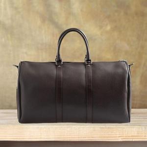 Bolsas de transporte de cuero Vintage para hombres y mujeres, regalos deportivos personalizados para gimnasio con cierre de cremallera para viajes - Product Image 1