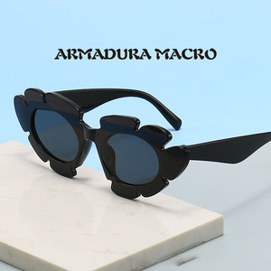 Lunettes de soleil polarisées pour enfants Lunettes de soleil à fleurs pour enfants Lunettes de soleil tendance en silicone - Product Image 2
