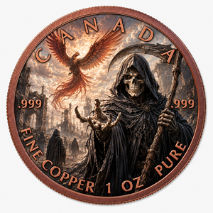 1 Oz Puur .999 Fijn Koper Verguld Modern Canada Thema Gekleurde Verzamelmunt Souvenir Medaille Hobby Collectie Cadeau - Product Image 3