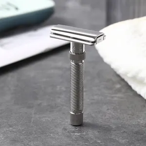 RTS Yaqi Slope Stainless Steel Adjustable Slant Head Mens Double Edge Blade Safety Razor Classic Shaving