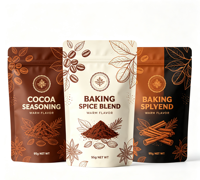 Sachets Doypack refermables écologiques pour poudre d'épices BBQ, sachets d'emballage de condiments laminés pour une conservation optimale, sachets en aluminium