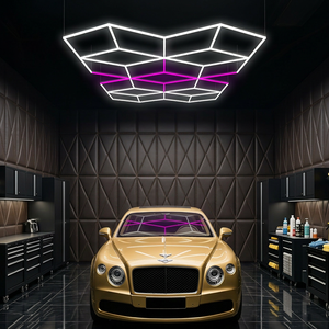 Livraison rapide d'échantillons <span class=keywords><strong>Suspension</strong></span> de plafond à câble en diamant PC 6500K pour exposition automobile et éclairage d'atelier géométrique - Product Image 1