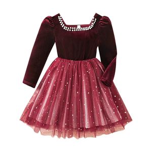Vestido <span class=keywords><strong>de</strong></span> Fiesta para Niña, Estilo Europeo, Elegante, Informal, para Cumpleaños, Reuniones Familiares, 6 Años - Product Image 1