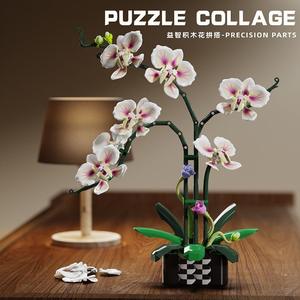 Phalaenopsis Orchid Building <b>Blocks</b> 13113 Potted Plant Model DIY Assembly Toy For Living Room Decoration - Product Image 4