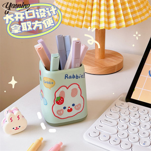 ¡Precio DE DESCUENTO! Gran oferta de Tailandia, mesa de Oficina Creativa, almacenamiento, papelería, precio de fabricación, venta al por mayor, palo de dibujos animados, soporte de bolígrafo de plástico Acrílico - Product Image 3