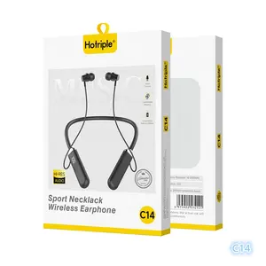 Hotriple C14 Fashion 200mAh In-ear Magnetic Sports Neckband Handsfree Headset Headphone Sports Wireless Power Display Earphone