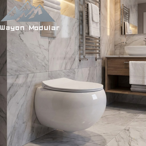 WC mural en céramique Wayon, forme d'œuf unique et moderne, pour salle de bain d'hôtel de luxe - Product Image 2