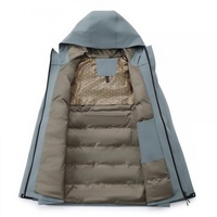 Coupe-vent unisexe intégré noir-or en graphène, alternative au duvet, série Shengweiya JCLS C2566, coque double trame double chaîne