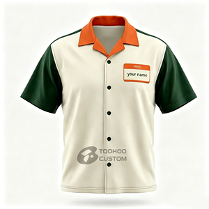 2026 Factory Custom Cuba Collar Button up Designer <b>Bowling</b> <b>Shirts</b> for Men Daily Hiking Fishing <b>Bowling</b> Short Sleeve Polo <b>Shirts</b> - Product Image 2