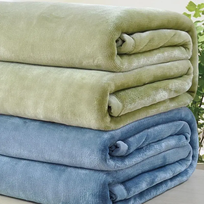 Blanket Wholesale Super Soft Luxurious Navy Blue Plush Microfiber Flannel Blanket Factory Price