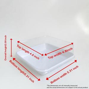 Dùng Một Lần Rõ Ràng Hình Chữ Nhật Trong Suốt Pet Nhựa Bánh Bánh Sandwich Bao Bì Tiramisu Container Rõ Ràng Hộp Bánh Hộp Nhựa - Product Image 3