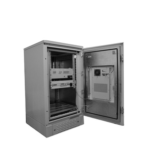 W-TEL 42U Outdoor Cabinet IP65 CE Certified Single-Compartment Double-Door Stainless Steel <b>Waterproof</b> Dust-Proof Powder Coated - Product Image 5