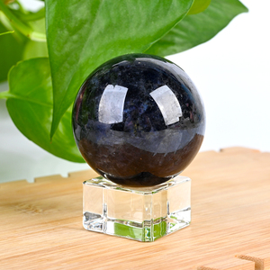 Esfera de Cristal de Iolita Natural Pulida al por Mayor, Piedra Curativa, Bola de Cristal de Iolita para Decoración del Hogar - Product Image 1