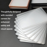 Protège-cartes transparents de 0,2 mm d'épaisseur 76*101 mm, pour chargement par le haut et par le côté, en plastique robuste