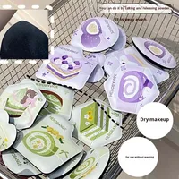 Nouvelle Série 2026 Taro Paste Matcha – Lot de 8 Éponges de Maquillage Douces, Élastiques, Non Collantes, Longue Durée, Adaptées aux Peaux Sensibles, Utilisation Sèche et Humide