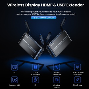 SYONG RGB 4K 200m Inalámbrico HDMI Transmisor y receptor de datos de video, 1 a 4 piezas <span class=keywords><strong>Wifi</strong></span> HDMI Extender sobre TCP IP Extensor inalámbrico - Product Image 2