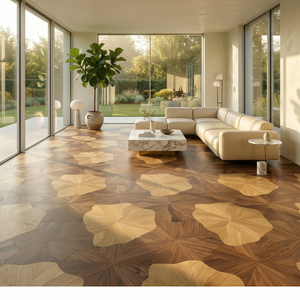 Parquet stratifié moderne à clipser en chêne blanc, noyer et <span class=keywords><strong>teck</strong></span>, finition mate, épaisseur 15 mm, pour usage intérieur - Product Image 2