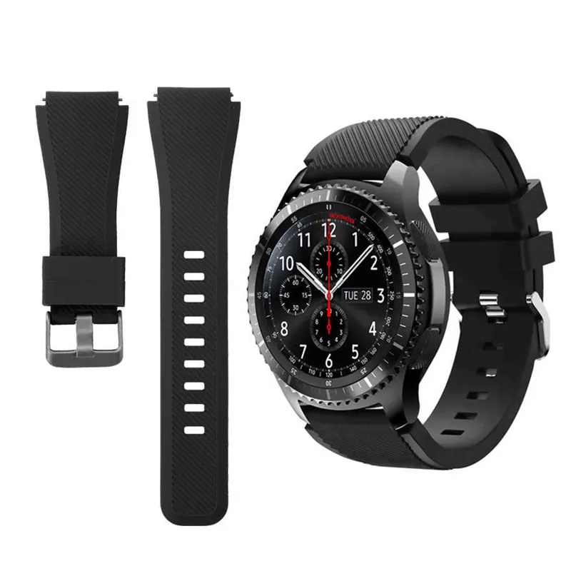 Sport Siliconen Rubberen Horlogebandjes Smart Horlogebandje Voor Samsung Gear S3 20Mm 22Mm Horlogebandjes