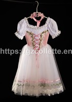 Costumes de danse pour filles personnalisés robe longue de ballet classique Giselle Flora romantique tenue de performance professionnelle pour enfants