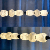 Suspension horizontale moderne de luxe en albâtre, LED blanc chaud 3000K, 220V AC, commande par interrupteur, CRI élevé 90, durée de vie 30000 heures