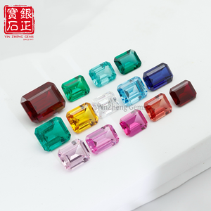 Saphirs synthétiques en vrac, taille émeraude/octogonale à facettes, 0,8-10 carats, options multicolores, <span class=keywords><strong>prix</strong></span> par carat avec certificat AGL - Product Image 3