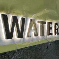 Lettres en acrylique rétroéclairées par LED avec logo personnalisé, panneau publicitaire directionnel lumineux pour usage intérieur/extérieur, maison, bureau, mariages, hôtels
