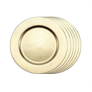 Fabulous Design Metal Charger <b>Plate</b> Round Shape Customized Size Show <b>Plate</b> For Home Hotel Restaurant Usage - Product Image 1
