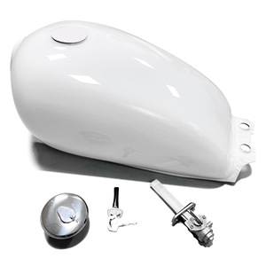 Réservoir d'essence universel pour <span class=keywords><strong>moto</strong></span> GN125, <span class=keywords><strong>peinture</strong></span> UV rétro modifiée, sans trou latéral, avec bouchon de réservoir et interrupteur - Product Image 2
