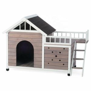Niche en bois moderne pour chien, abri pour l'hiver, avec fenêtre de porche, maison/extérieur, offre spéciale - Product Image 1