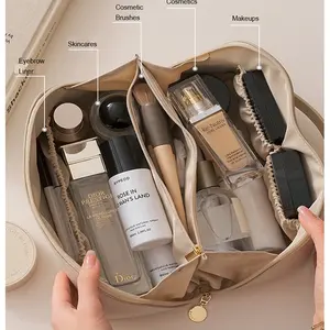 Große Kapazität PU-Leder kunden spezifische Kosmetik tasche Reise-Organisator Makeup Multifunktion tasche