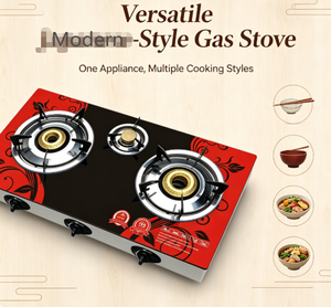 Elegante Estufa de <span class=keywords><strong>Gas</strong></span> de Vidrio con 2.5 Quemadores, 720x375mm, Quemadores de Latón, Encendido Automático, Bajo Consumo de <span class=keywords><strong>Gas</strong></span>, Certificación ISO para Cocinas Modernas - Product Image 4