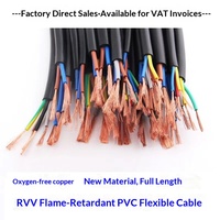 Cable de Alimentación RVV de 3 Hilos, 4*4, 6, 10, 16 mm², de Cobre Puro, Retardante de Llama, con Aislamiento Redondo Negro, para Maquinaria y Equipos